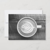 Rustic Coffee Bean-Love is het brouwen van bruilof Kaart (Achterkant)