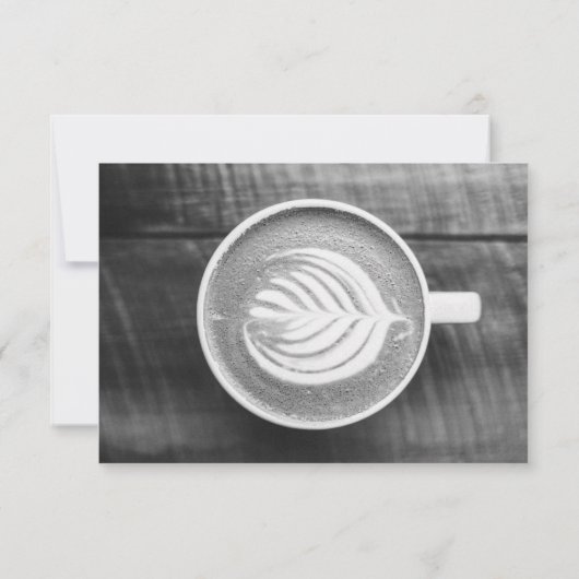 Rustic Coffee Bean-Love is het brouwen van bruilof Kaart (Achterkant)