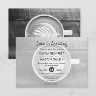 Rustic Coffee Bean-Love is het brouwen van bruilof Kaart