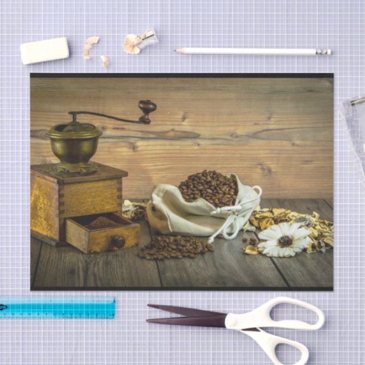 Rustic Coffee Grinder Foto Tissuepapier (Craft)