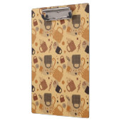 Rustic Coffee Love - Mok en hartpatroon Klembord (Links)