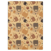 Rustic Coffee Love - Mok en hartpatroon Klembord (Achterkant)