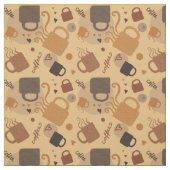 Rustic Coffee Love - Mok en hartpatroon Stof (Swatch)