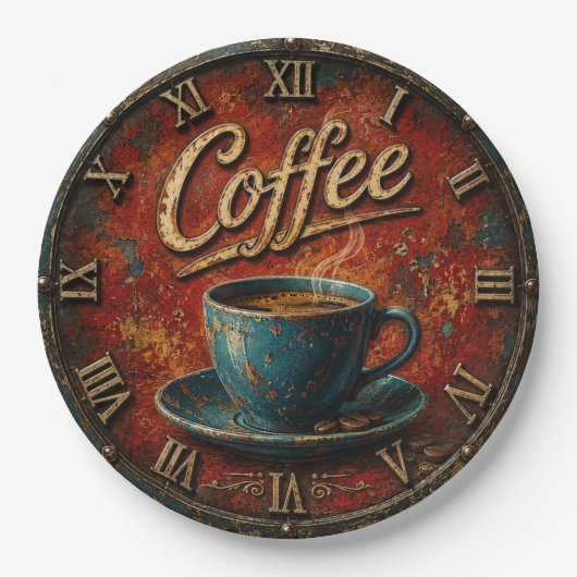 Rustic Coffee Papieren Bordje (Voorkant)