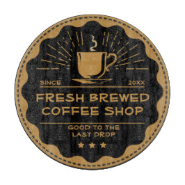 Rustic Coffee Shop Cup Sandwich aanpassen Snijplank