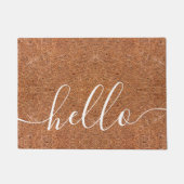 Rustic Coir Script Hallo Deurmat (Voorkant)