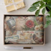 Rustic Collage Barn and Country Ephemera Crafting Tissuepapier (Geschenk)