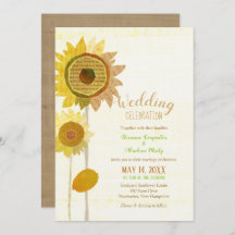 Rustic Collage Sunflower Wedding