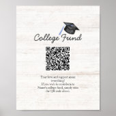 Rustic College Fonds Afstudeer QR Code Poster (Voorkant)