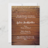 Rustic College Graduation Announcement with photo Kaart (Achterkant)