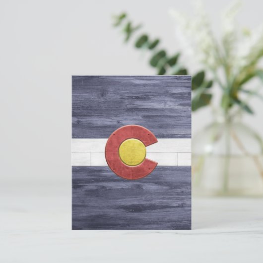 Rustic Colorado Flag Bedankkaart (Staand voorkant)
