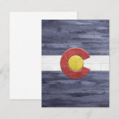 Rustic Colorado Flag Bedankkaart (Voorkant / Achterkant)