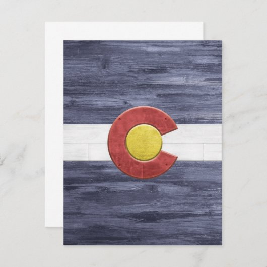 Rustic Colorado Flag Bedankkaart (Voorkant / Achterkant)