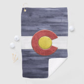 Rustic Colorado Flag Golfhanddoek (Insitu)