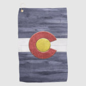 Rustic Colorado Flag Golfhanddoek (Voorkant)