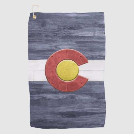 Rustic Colorado Flag Golfhanddoek (Voorkant)
