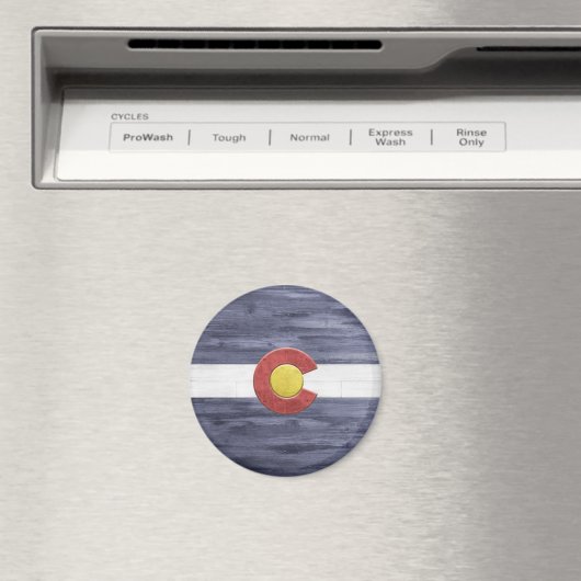 Rustic Colorado Flag Magneet (Insitu (Vaatwasser))