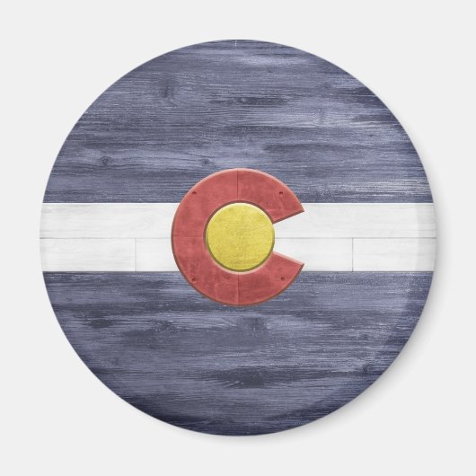 Rustic Colorado Flag Magneet (Voorkant)