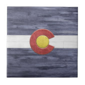 Rustic Colorado Flag Tegeltje (Voorkant)