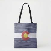 Rustic Colorado Flag Tote Bag (Voorkant)