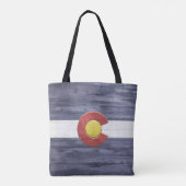 Rustic Colorado Flag Tote Bag (Achterkant)