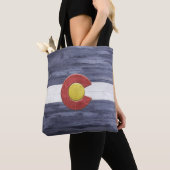 Rustic Colorado Flag Tote Bag (Dichtbij)