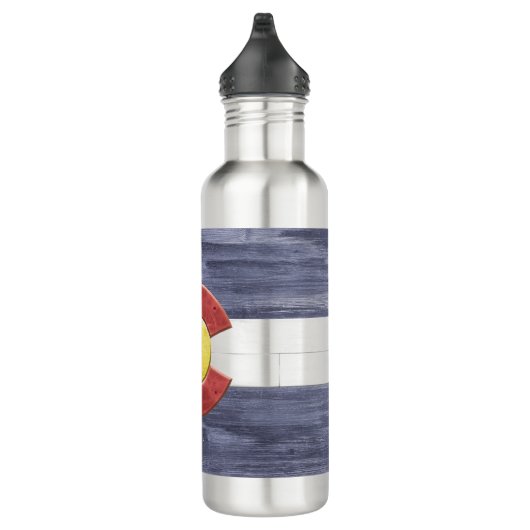 Rustic Colorado Flag Waterfles (Rechts)