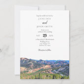 Rustic Colorado Mountain Wedding Invitation Kaart (Voorkant)