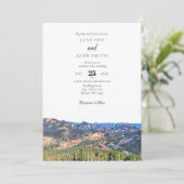 Rustic Colorado Mountain Wedding Invitation Kaart (Staand voorkant)