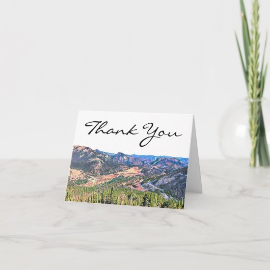 Rustic Colorado Mountains Bedankkaart (Voorkant)