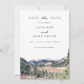 Rustic Colorado Mountains Weddenschap Save The Date (Voorkant)
