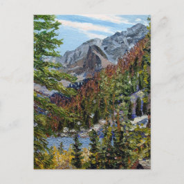 Rustic Colorado Rocky Mountain Lake Scene Briefkaart