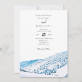 Rustic Colorado Winter Wedding Kaart (Voorkant)