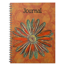 Rustic Colorful Daisy Flower Art Journal Notitieboek