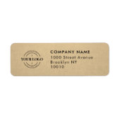 Rustic Company Business Logo Corporate Kraft Etiket (Voorkant)
