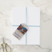 Rustic Company Gift Label, bruin & blauw Logo Cadeaulabel (Met Touw)