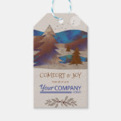 Rustic Company Gift Label, bruin & blauw Logo Cadeaulabel (Voorkant)
