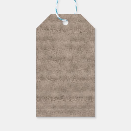 Rustic Company Gift Label, bruin & blauw Logo Cadeaulabel (Achterkant)