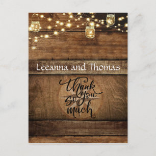 Rustic Compass Roos Hood Dank u Briefkaart