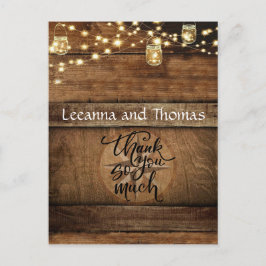 Rustic Compass Roos Hood Dank u Briefkaart