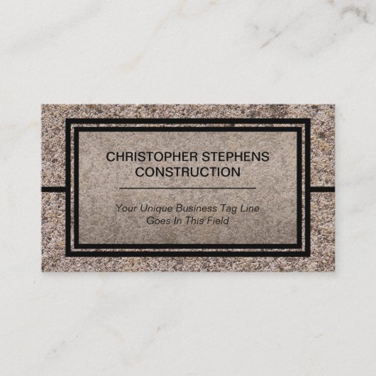 Rustic Concrete constructiebedrijven Visitekaartje (Voorkant)