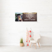 Rustic Congrats afstuderen 2023 met naam & foto Spandoek (Insitu)