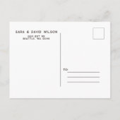 Rustic Conifer Pine cone bruiloft Opslaan Datum Aankondigingskaart (Achterkant)