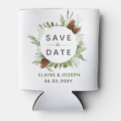 Rustic Conifer pine-kloon slaat de datumfoto op Blikjeskoeler (Voorkant)