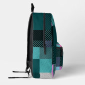 Rustic Contemporary Plaid Bedrukte Rugzak (Links)
