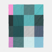 Rustic Contemporary Plaid Fleece Deken (Voorkant)