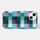 Rustic Contemporary Plaid iPhone Hoesje (Achterkant horizontaal)