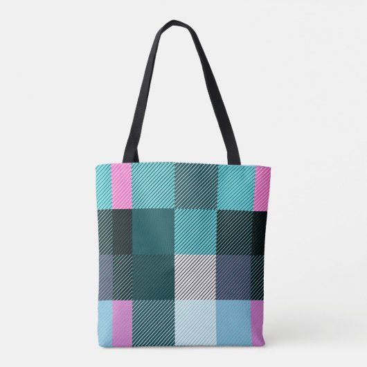 Rustic Contemporary Plaid Tote Bag (Achterkant)