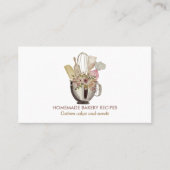 Rustic Cook Chef Waterverf Bakkerswaren Visitekaartje (Voorkant)
