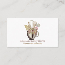 Rustic Cook Chef Waterverf Bakkerswaren Visitekaartje